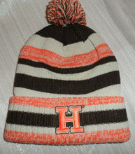 Load image into Gallery viewer, HOOTERS Orange Brown Licensed Striped / Embroidered Knit Beanie *Never Worn*