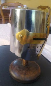 Miniature 5 Inch 20-Gauge Steel Crusader Helmet W/Stand ~New~