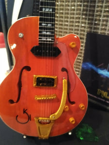 Eddie Cochran - G6120 EC Gretsch Hollow Orange 1:4 Scale Replica Guitar ~New~