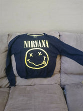 Load image into Gallery viewer, NIRVANA - 2017 Smiley Long Sleeve Women&#39;s T-shirt (Sweater)~Never Worn~ S
