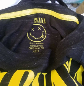 NIRVANA - 2017 Smiley Long Sleeve Women's T-shirt (Sweater)~Never Worn~ S