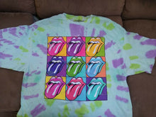 Load image into Gallery viewer, THE ROLLING STONES -Tongue Distressed Retro Men&#39;s Tie Dye T-Shirt ~Never Worn~ L