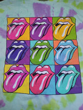 Load image into Gallery viewer, THE ROLLING STONES -Tongue Distressed Retro Men&#39;s Tie Dye T-Shirt ~Never Worn~ L