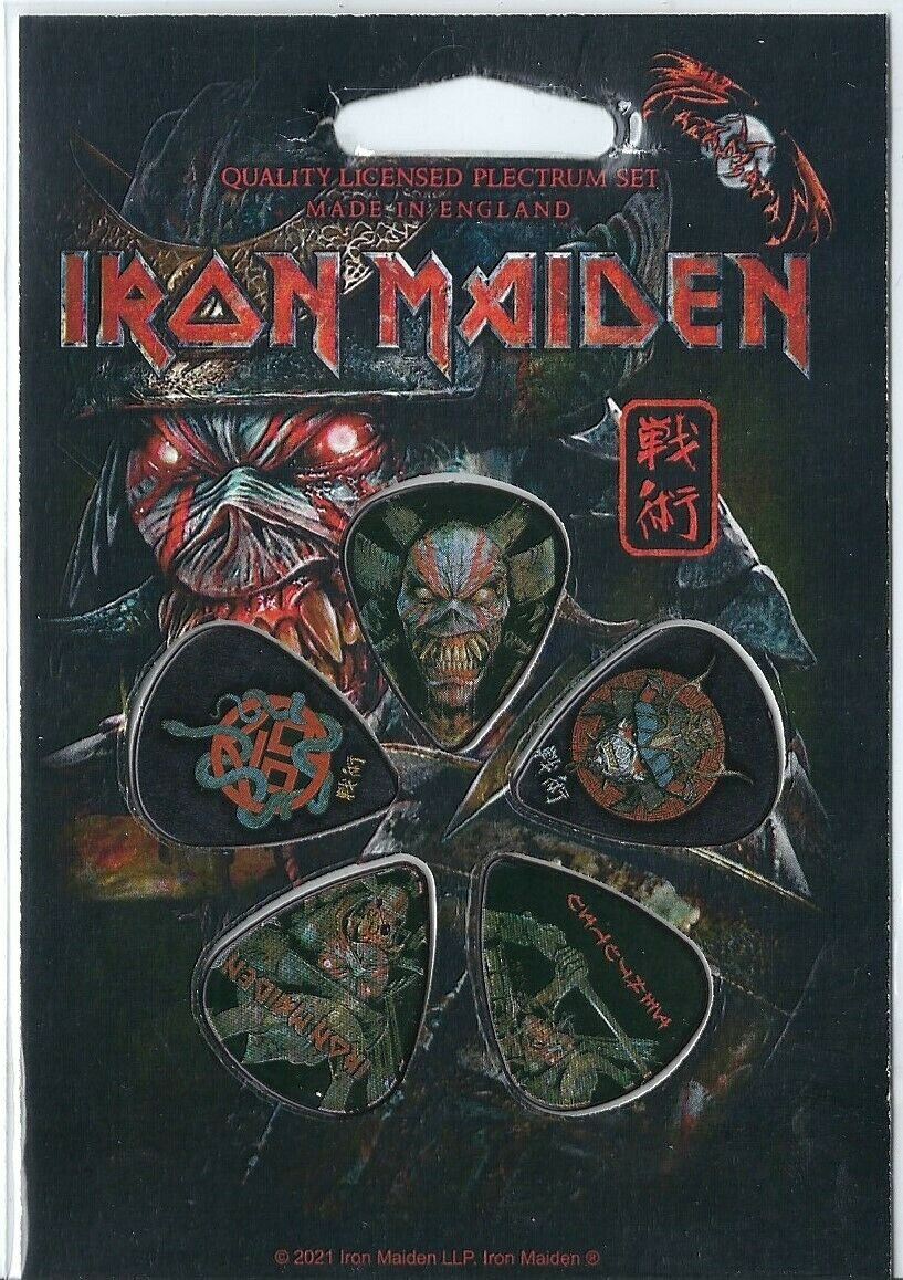 IRON MAIDEN Senjutsu Set of 5 Guitar Picks/Plectrums ~Licensed~