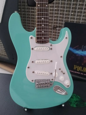 Fender Surf Green Strat w/ White Pickguard 1:4 Scale Replica Guitar ~Axe Heaven
