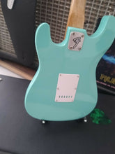 Load image into Gallery viewer, Fender Surf Green Strat w/ White Pickguard 1:4 Scale Replica Guitar ~Axe Heaven