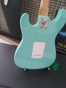 Fender Surf Green Strat w/ White Pickguard 1:4 Scale Replica Guitar ~Axe Heaven