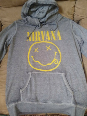 NIRVANA - 2017 Smiley Long Sleeve Women's Hoodie ~Never Worn~ S