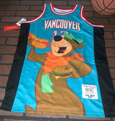 YOGI BEAR JELLYSTONEPARK Headgear Classics Basketball Jersey~Not Worn~M L XL XXL