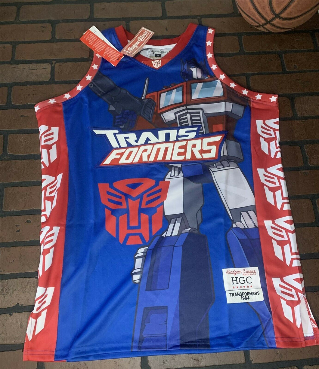 TRANSFORMERS / OPTIMUS PRIME Headgear Classics Basketball Jersey ~Never Worn~ S-3XL