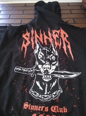 SINNER - Rare Long Sleeve Zip-Up Hoodie ~BRAND NEW~ XL