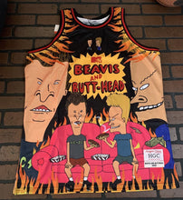 Load image into Gallery viewer, BEAVIS &amp; BUTTHEAD Headgear Classics Basketball Fire Jersey~Never Worn~S M L XL2X