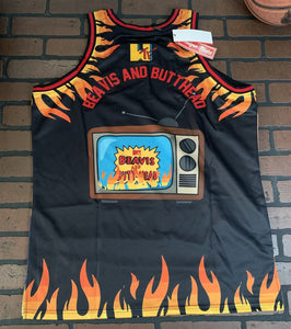 BEAVIS & BUTTHEAD Headgear Classics Basketball Fire Jersey~Never Worn~S M L XL2X