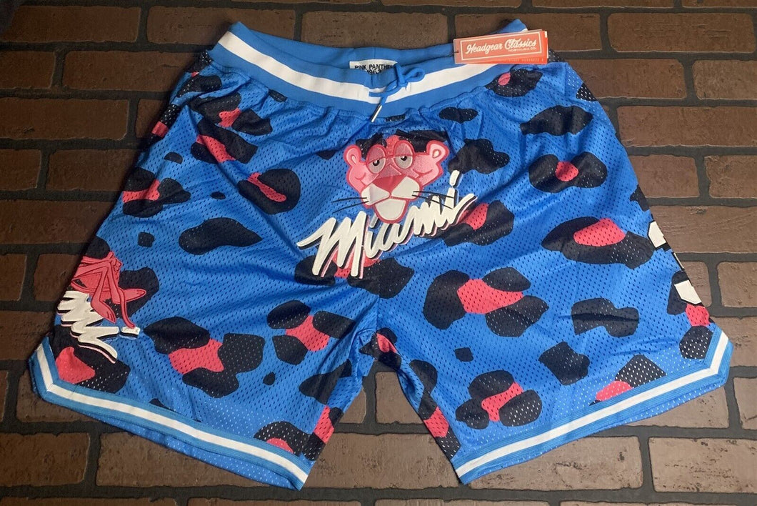 PINK PANTHER / MIAMI Headgear Classics Basketball Shorts~Never Worn~ L XL