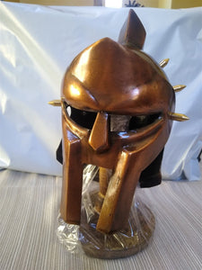 Gladiator Helmet Copper Finish 5 Inch 20-Gauge Steel W/Stand ~New~