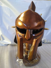 Load image into Gallery viewer, Gladiator Helmet Copper Finish 5 Inch 20-Gauge Steel W/Stand ~New~