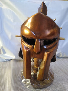 Gladiator Helmet Copper Finish 5 Inch 20-Gauge Steel W/Stand ~New~