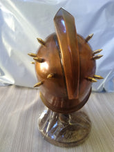 Load image into Gallery viewer, Gladiator Helmet Copper Finish 5 Inch 20-Gauge Steel W/Stand ~New~