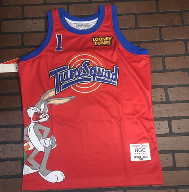 LOONEY TUNES TUNESQUAD Red Headgear Classics Basketball Jersey ~Never Worn~ L