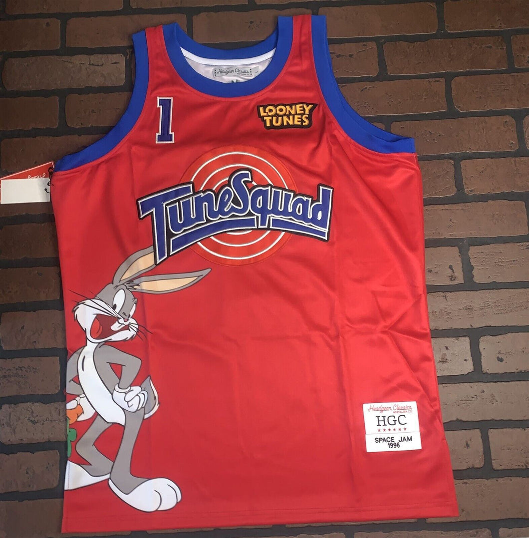 LOONEY TUNES TUNESQUAD Red Headgear Classics Basketball Jersey ~Never Worn~ M L