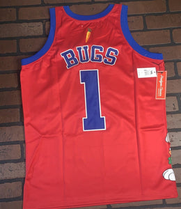 LOONEY TUNES TUNESQUAD Red Headgear Classics Basketball Jersey ~Never Worn~ M L