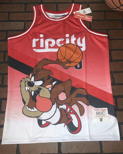 TAZ RIP CITY RED Headgear Classics Basketball Jersey ~Never Worn~ XL