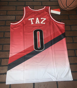 TAZ RIP CITY RED Headgear Classics Basketball Jersey ~Never Worn~ XL