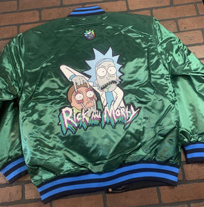 RICK AND MORTY Headgear Classics Streetwear Green Jacket~Never Worn~2XL