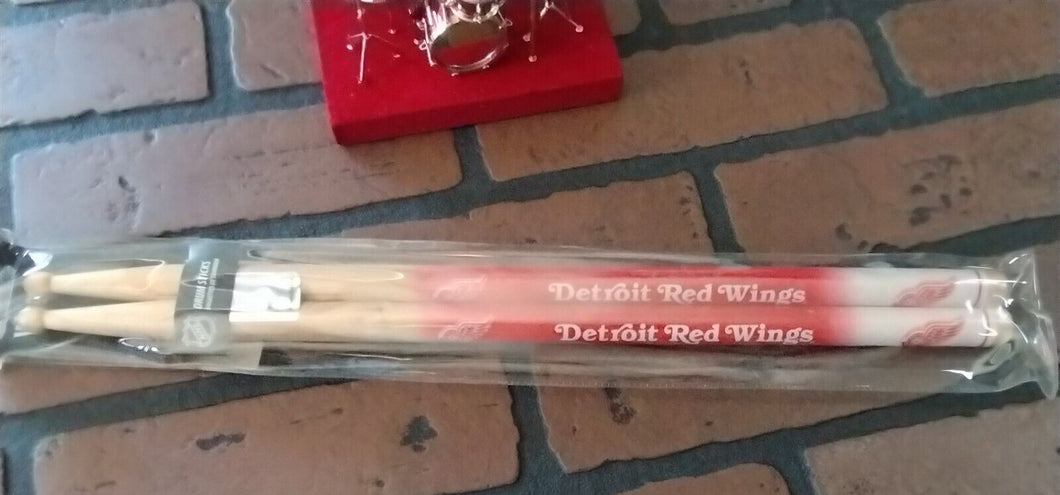 DETROIT RED WINGS Woodrow Unused Drumsticks ~Licensed~