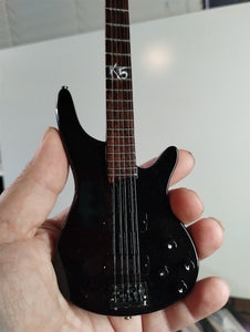 FIELDY (KoRn)- K5 5 String Black Custom1:4 Scale Replica Bass Guitar ~NEW~