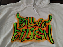 Load image into Gallery viewer, BILLIE EILISH - 2020 White Graffiti Sleeve Pullover Hoodie ~BRAND NEW~ M XL