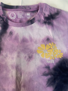 NEFF Purple Daisy Flowered Psychedelic Tie Dye T-Shirt ~Never Worn~ S L