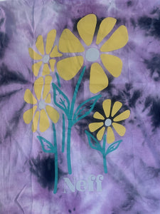 NEFF Purple Daisy Flowered Psychedelic Tie Dye T-Shirt ~Never Worn~ S M L XL