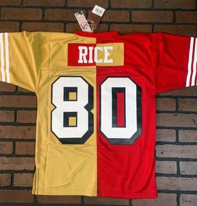 JERRY RICE 1994 Mitchell & Ness Split Legacy Football Jersey ~Never Worn~