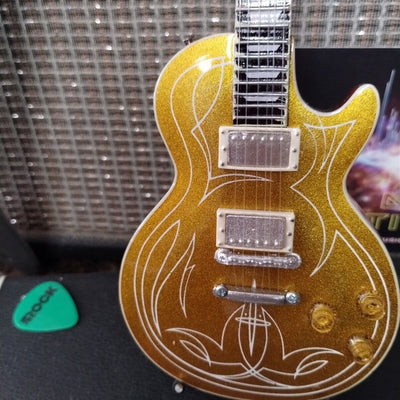 BILLY GIBBONS-Pinstripe Gibson LPaul Goldtop 1:4Scale Replica Guitar~Axe Heaven~