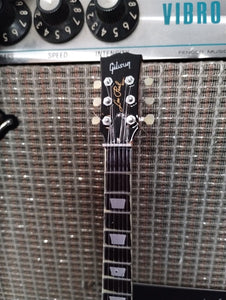 BILLY GIBBONS-Pinstripe Gibson LPaul Goldtop 1:4Scale Replica Guitar~Axe Heaven~