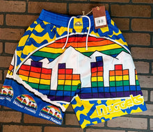 Load image into Gallery viewer, DENVER NUGGETS Mitchell &amp; Ness Jumbotron 2.0 Sublimated Basketball Shorts ~New~