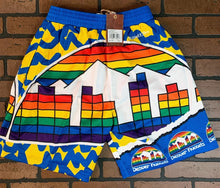 Load image into Gallery viewer, DENVER NUGGETS Mitchell &amp; Ness Jumbotron 2.0 Sublimated Basketball Shorts ~New~