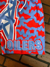 Load image into Gallery viewer, HOUSTON OILERS Mitchell &amp; Ness Jumbotron 2.0 Sublimated Basketball Shorts ~New~