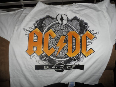AC/DC - Black Ice T-Shirt ~White BRAND NEW, NEVER WORN~ L