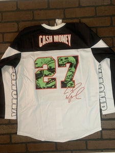 CASH MONEY Headgear Classics Hockey White Jersey ~Never Worn~ M