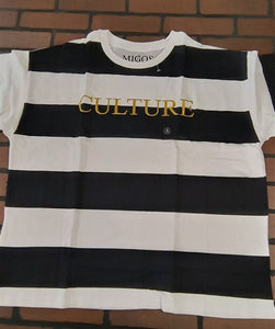 MIGOS - 2018 Embroidered Striped Culture shirt ~Licensed / Never Worn~ M L XL