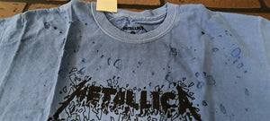 METALLICA - 2022 Blue "Live In Concert 92" Distressed T-shirt ~Never Worn~ S-XL