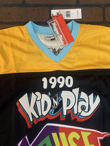 KID 'N' PLAY HOUSE PARTY Headgear Classics Yellow Hockey Jersey ~Never Worn~ L