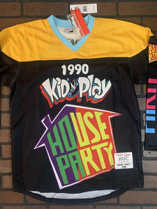 KID 'N' PLAY HOUSE PARTY Headgear Classics Yellow Hockey Jersey ~Never Worn~ L