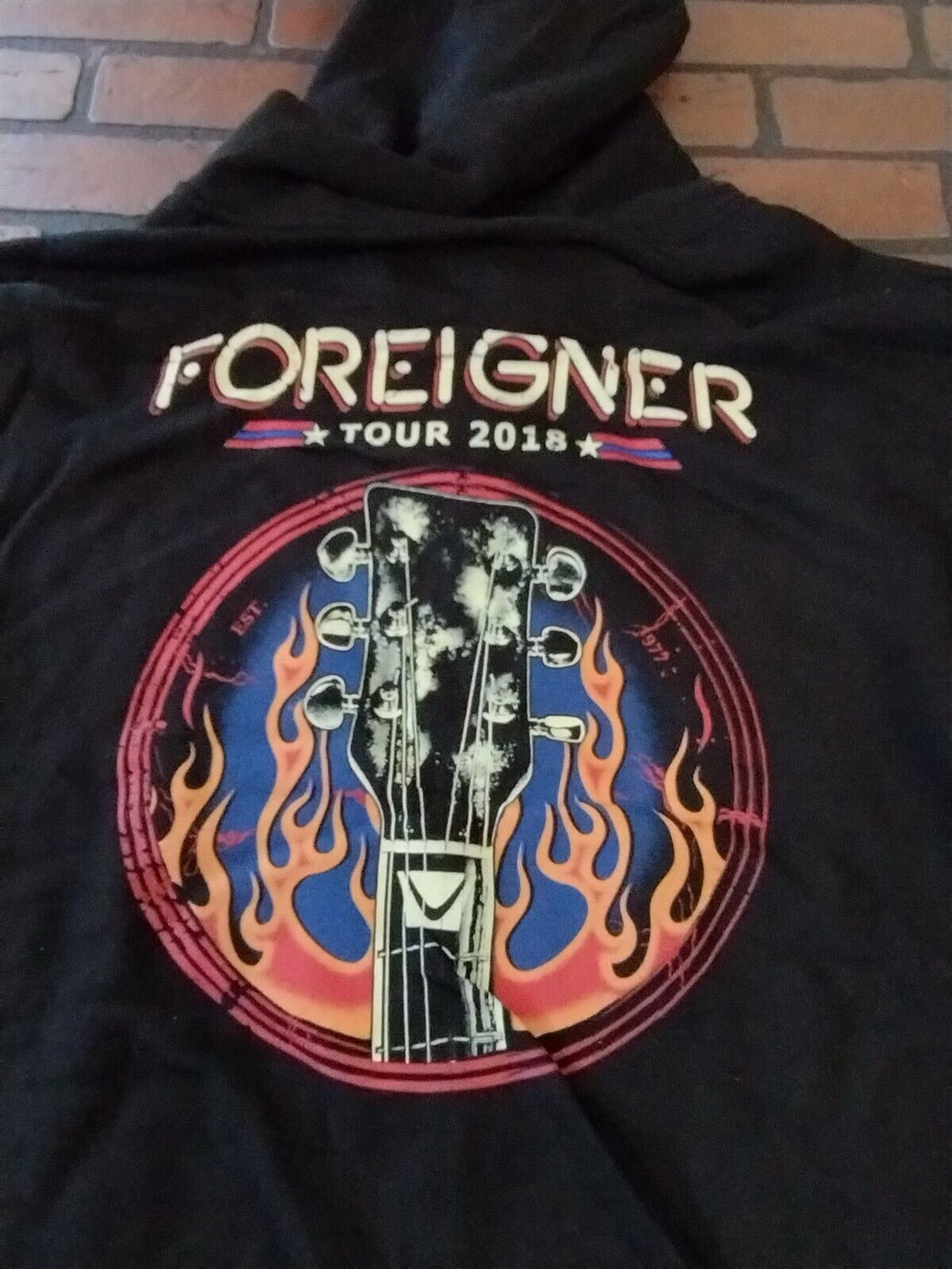 FOREIGNER - 2018 Tour Long Sleeve Zip-Up Hoodie ~BRAND NEW~ M L XL XXL