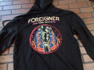 FOREIGNER - 2018 Tour Long Sleeve Zip-Up Hoodie ~BRAND NEW~ M L XL XXL