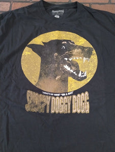 SNOOPY DOGGY DOGG-2019 Distressed Black Dog Men T-shirt~Licensed / Never Worn~XL