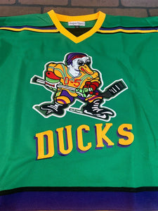 MIGHTY DUCKS (Goldberg) Headgear Classics Hockey Green Jersey ~Never Worn~ 2XL