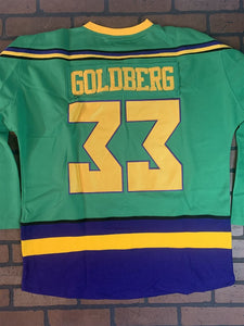 MIGHTY DUCKS (Goldberg) Headgear Classics Hockey Green Jersey ~Never Worn~ 2XL